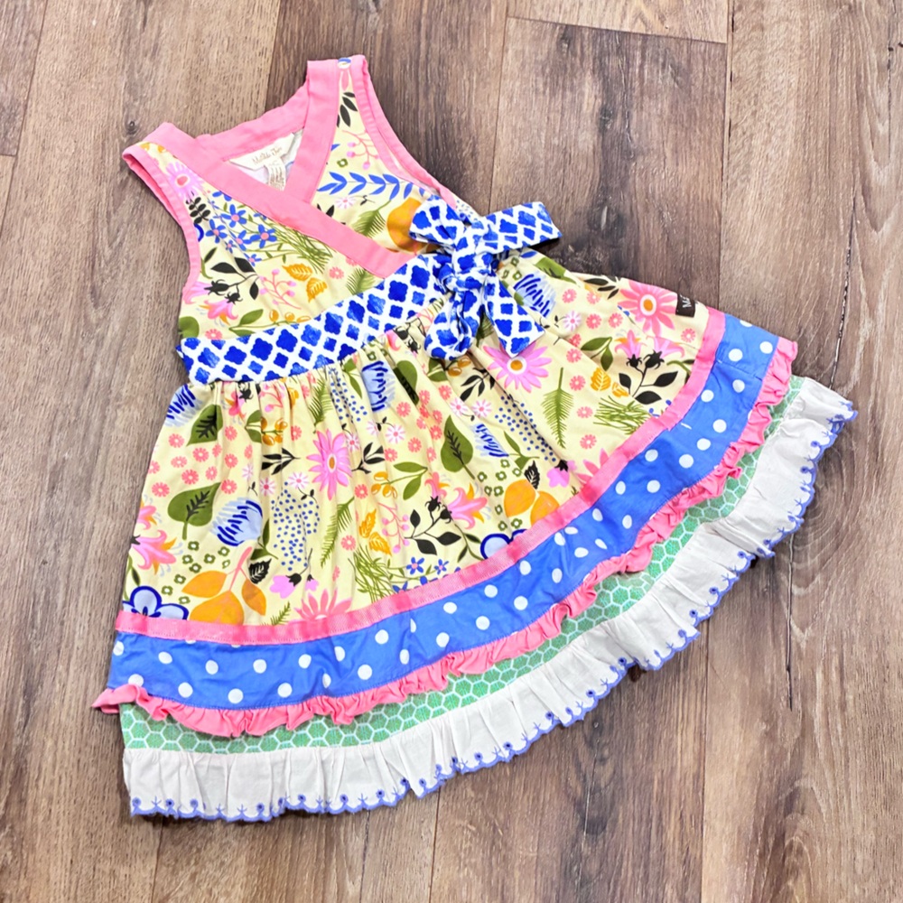 Matilda Jane May Day Dress Floral Polka Dot Sleeveless Spring Summer Outfit 4T - Picture 2 of 13